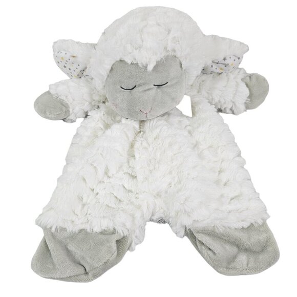 Baby Ganz Sleepy Sheep Flat-A-Pat 16” White Security Cuddle Blanket Lamb Lovey - Picture 2 of 12